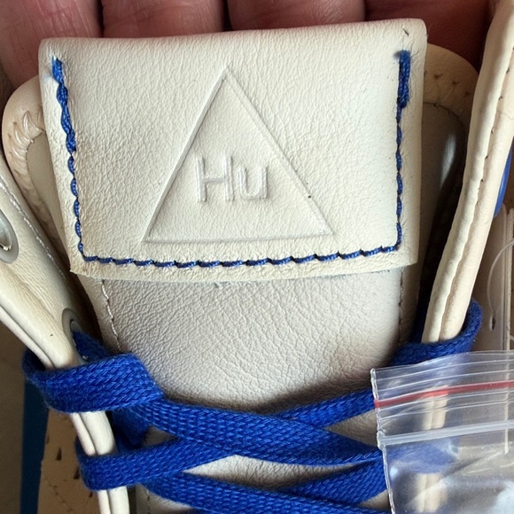 Adidas Pharrell PW Nizza Cream High-Tops with Blue Accents 9.5 43 1/3 main image 7